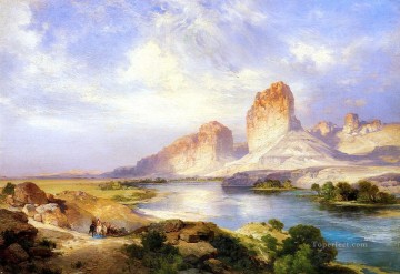 Tomás Morán Painting - Green River Wyoming Escuela de las Montañas Rocosas Thomas Moran